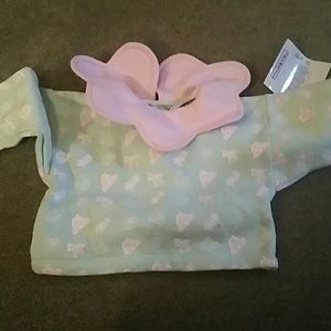 Doe Spun Mint Green And Pink Infant Too Siz 3-6mth
